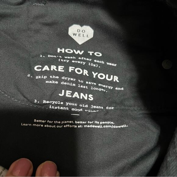 Madewell mid rise midi denim jean skirt with slit in lunar faded black 31 - Picture 8 of 11